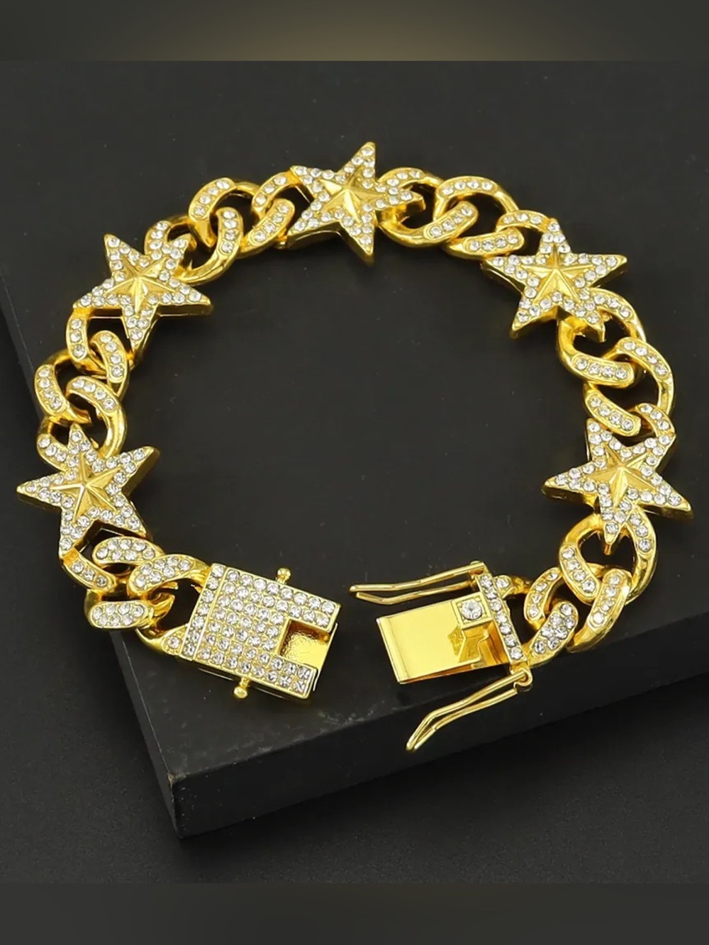 Star Link Bracelet with Crystal Accents